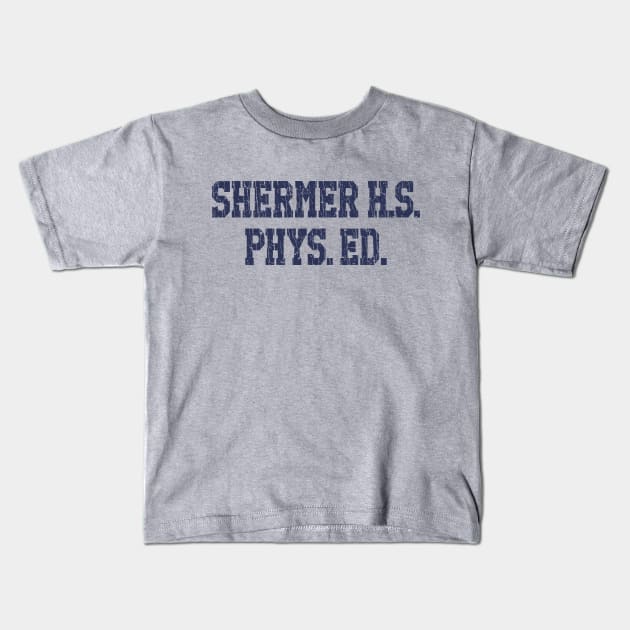 Shermer High School Phys. Ed. 1985 Kids T-Shirt by JCD666